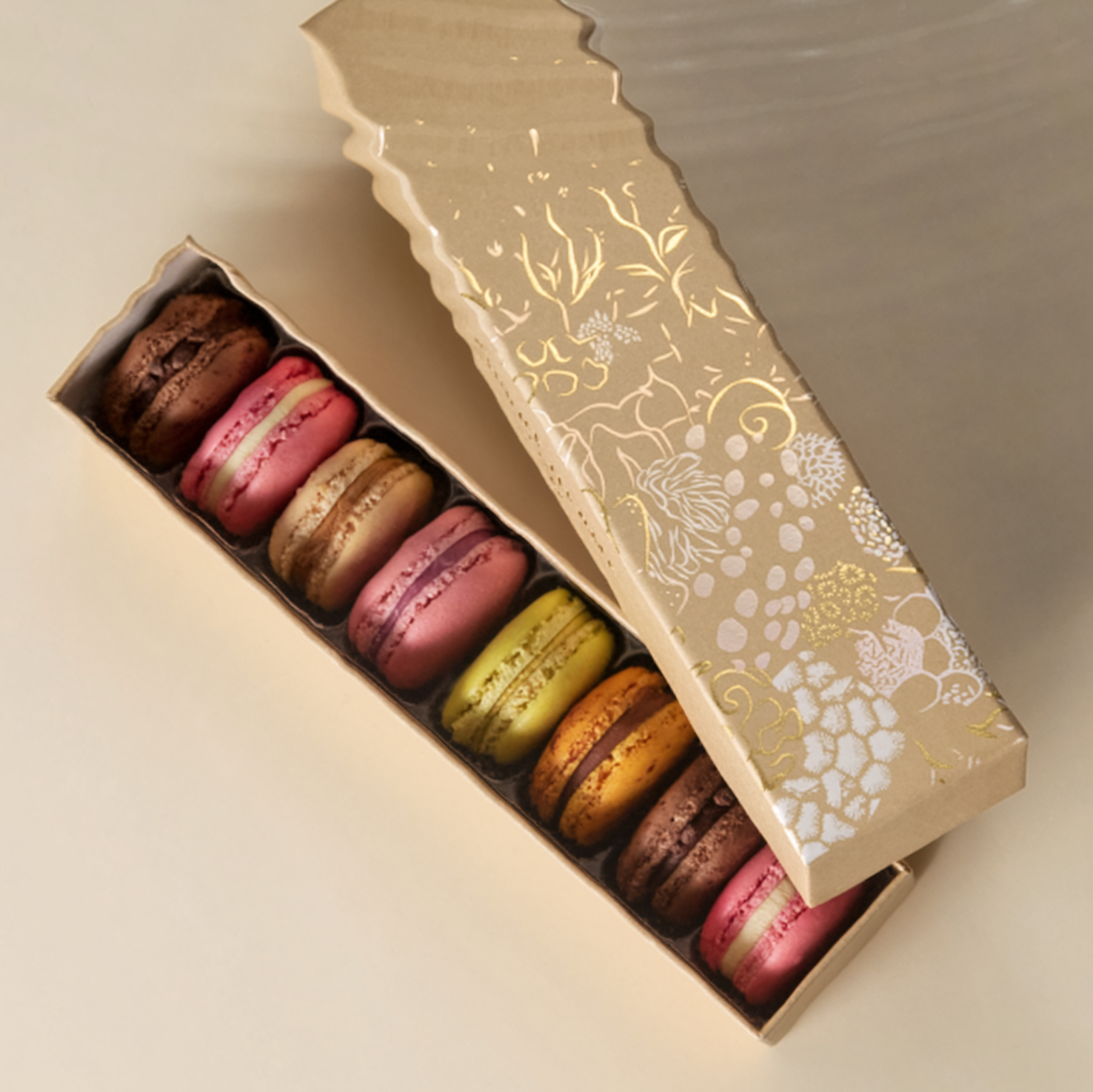 Schachtel mit 8 Macarons
